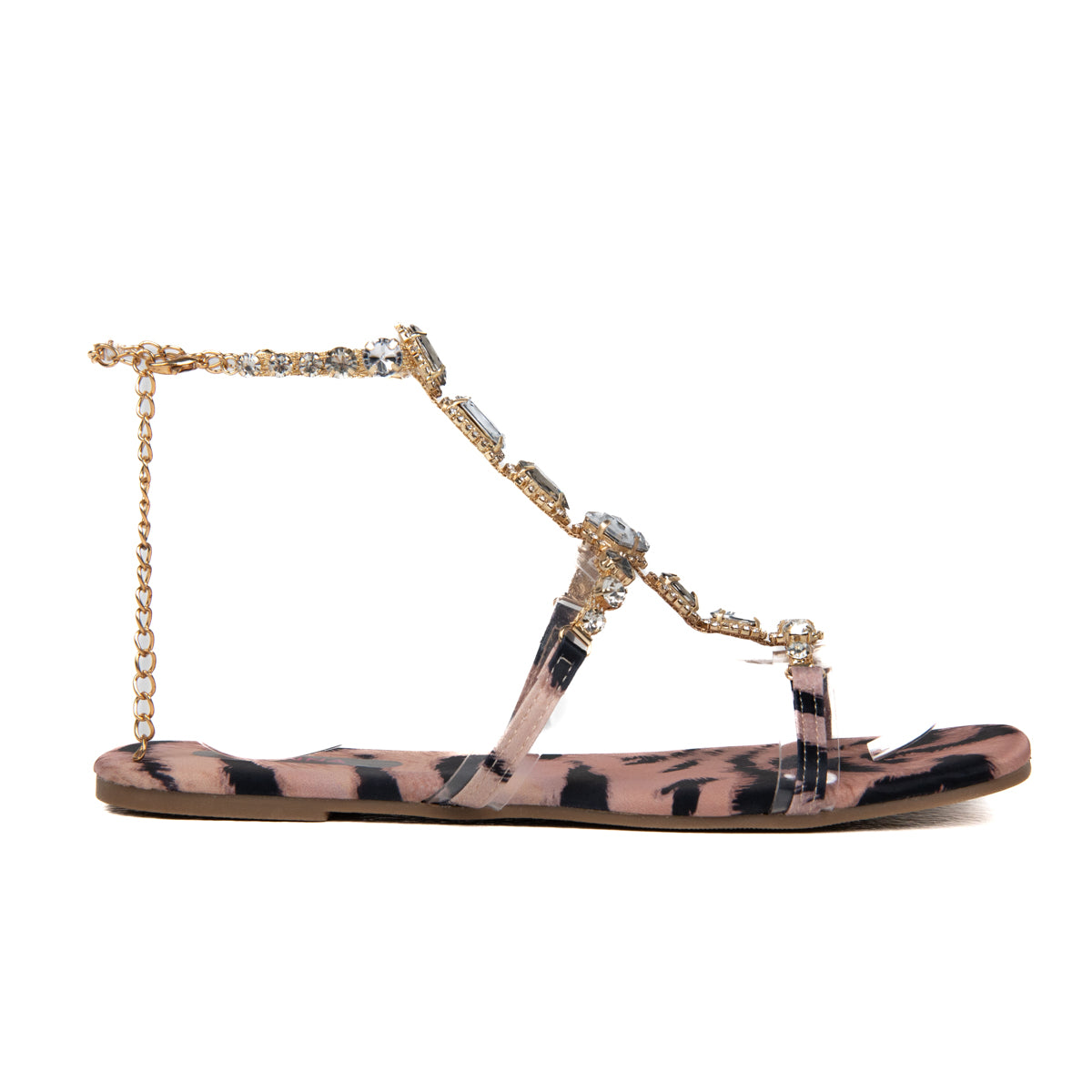 Sandalias Beige Leopard