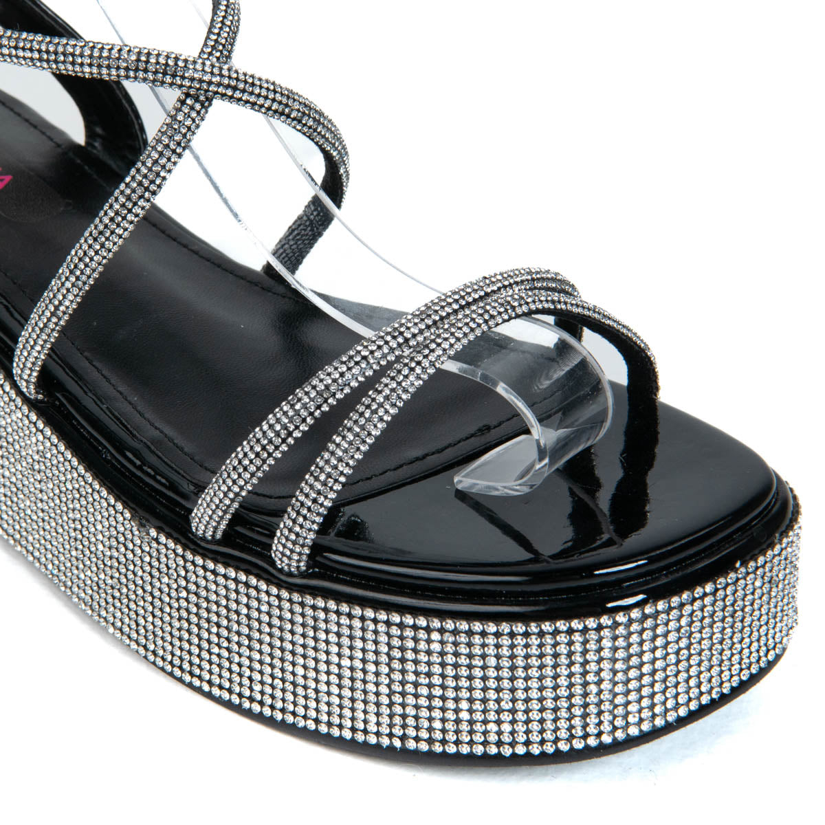 Sandalias Negras con brillos Shine